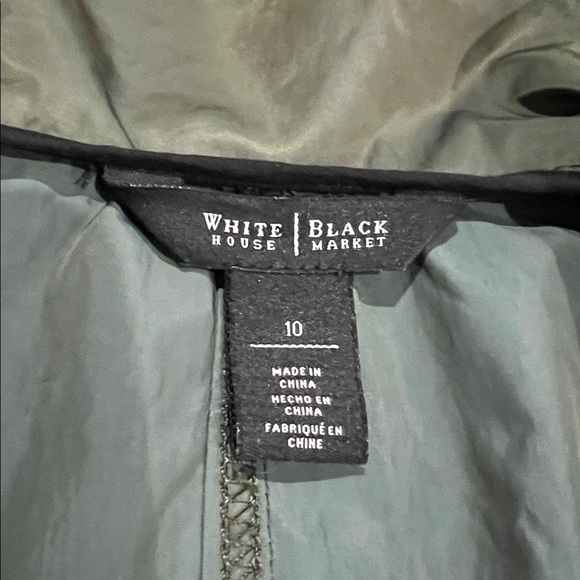 White House Black Market army green 3/4 sleeve jacket - Picture 6 of 9